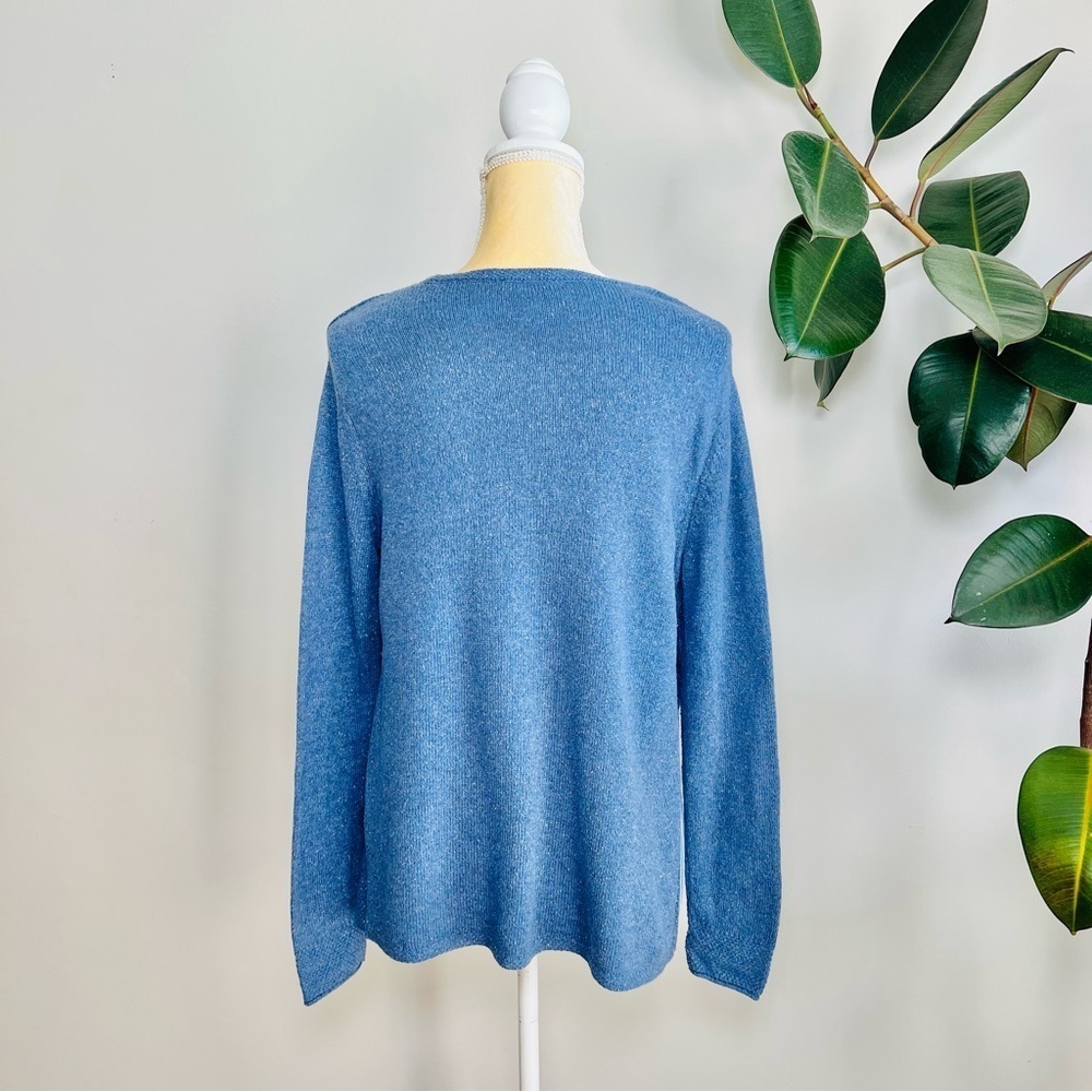 J. Jill Basic Knit Pullover With Striped Insert S… - image 4